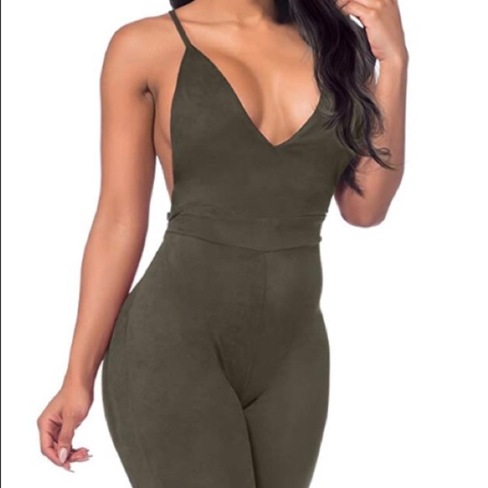 Women’s top cross backless jumpsuit
